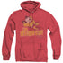 MIGHTY MOUSE/IM MIGHTY - ADULT HEATHER HOODIE - RED