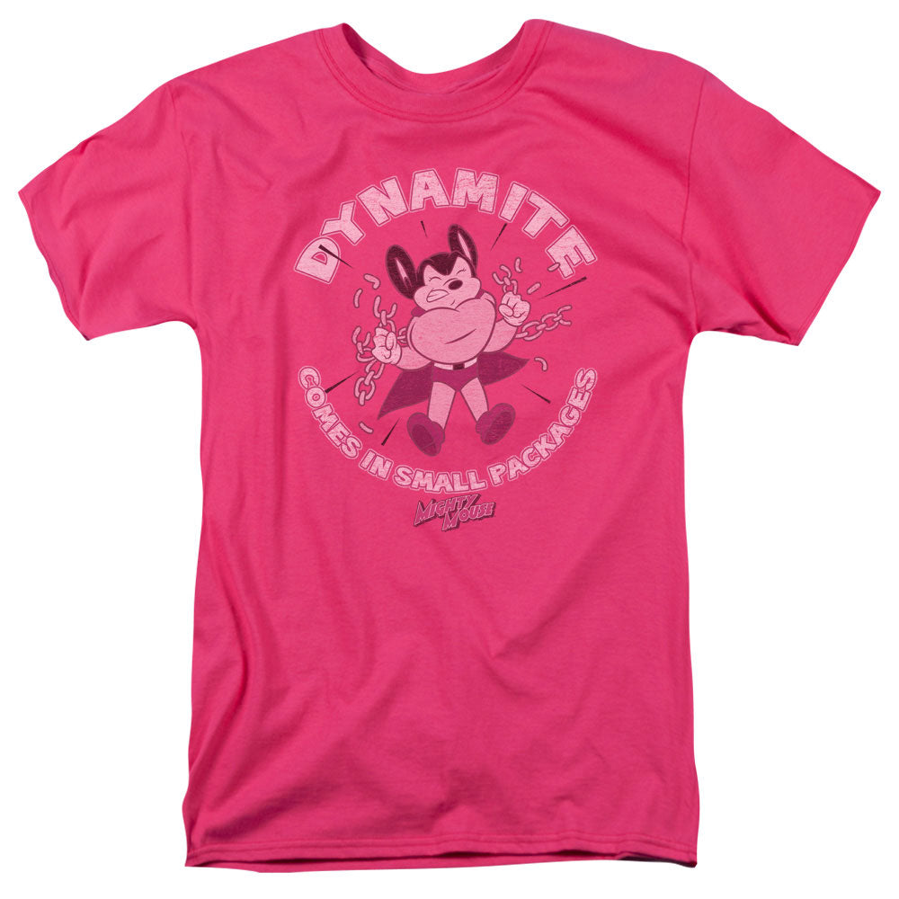 MIGHTY MOUSE/DYNAMITE - S/S ADULT 18/1 - HOT PINK