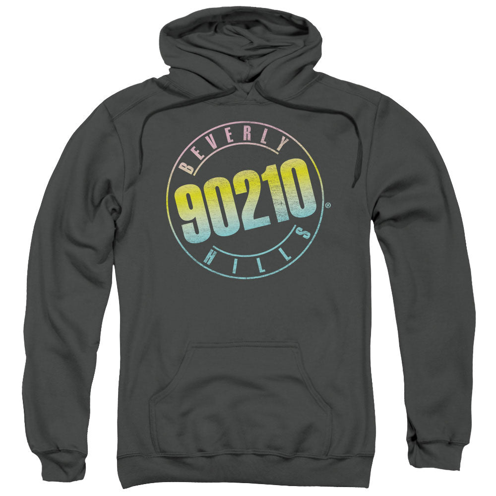 90210/COLOR BLEND LOGO - ADULT PULLOVER HOODIE - CHARCOAL