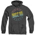 90210/COLOR BLEND LOGO - ADULT HEATHER HOODIE - BLACK