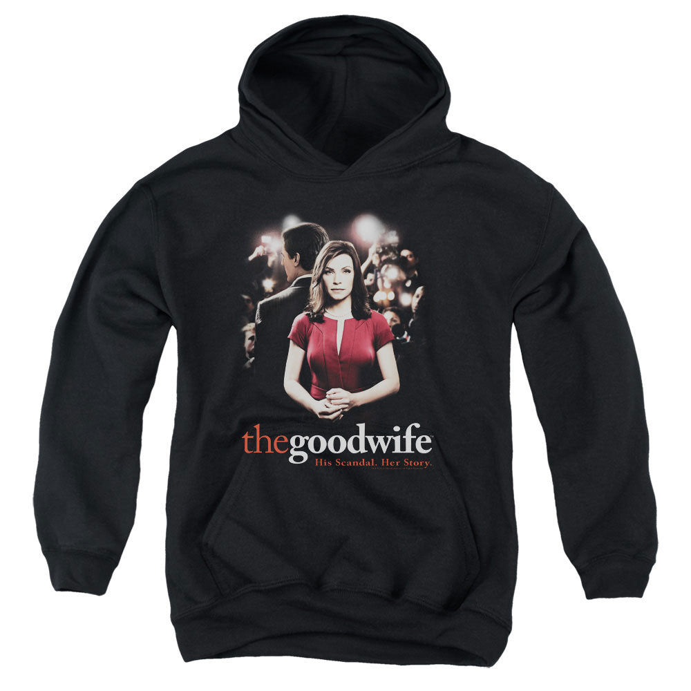 THE GOOD WIFE/BAD PRESS - YOUTH PULLOVER HOODIE - BLACK