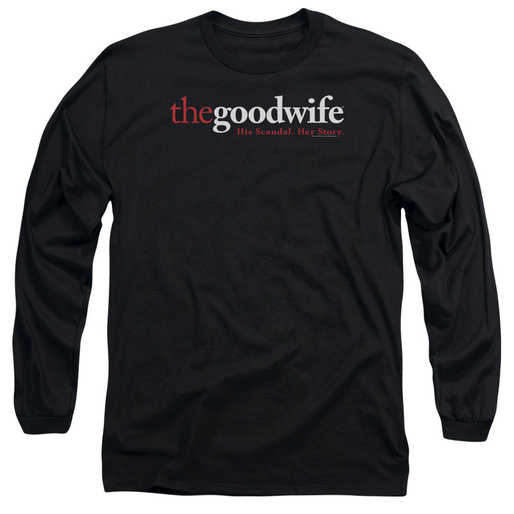 THE GOOD WIFE/LOGO - L/S ADULT 18/1 - BLACK