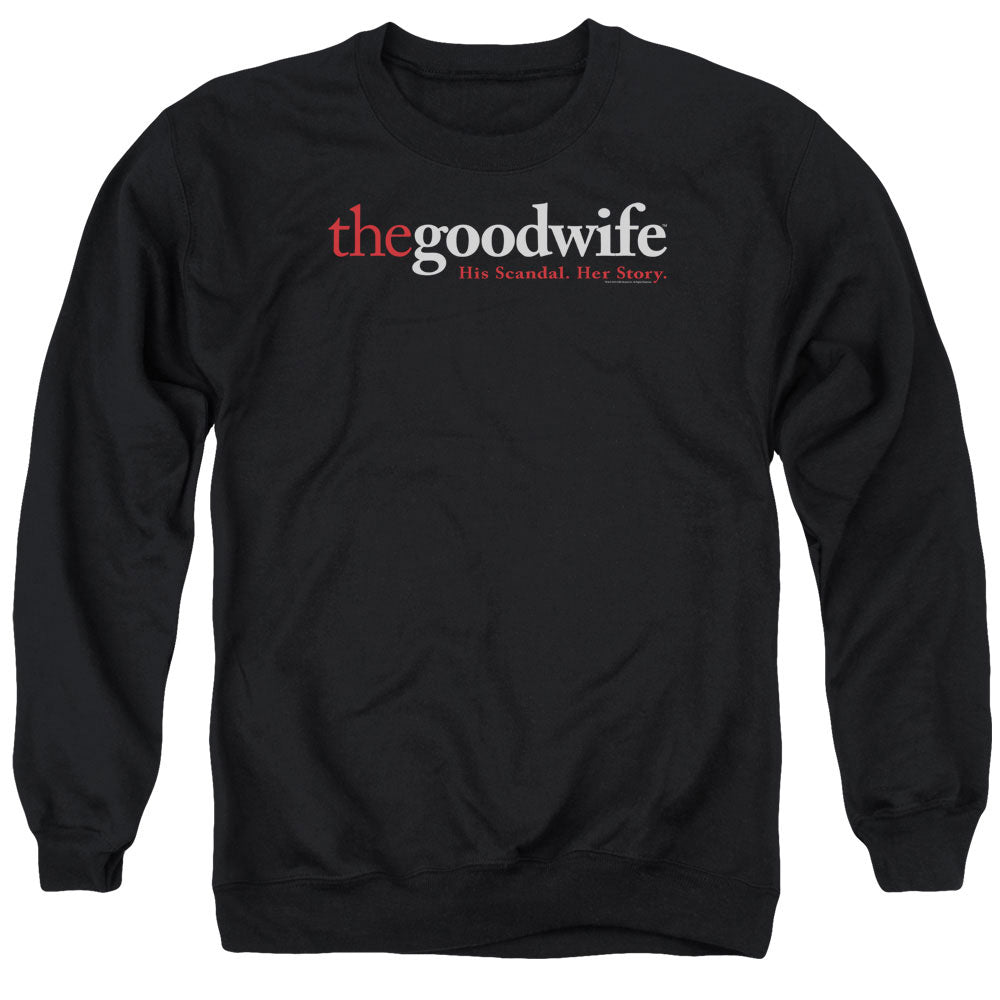 THE GOOD WIFE/LOGO - ADULT CREWNECK SWEATSHIRT - BLACK