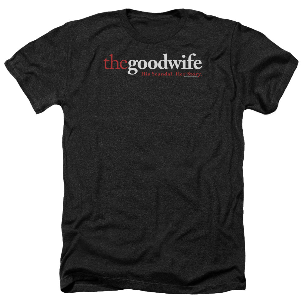 THE GOOD WIFE/LOGO - ADULT HEATHER - BLACK