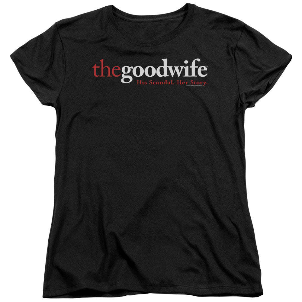 THE GOOD WIFE/LOGO - S/S WOMENS TEE - BLACK