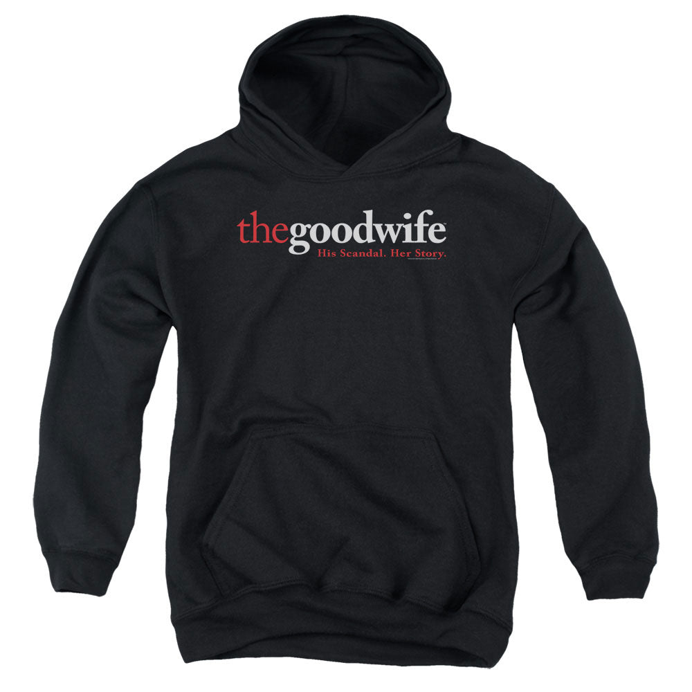 THE GOOD WIFE/LOGO - YOUTH PULLOVER HOODIE - BLACK
