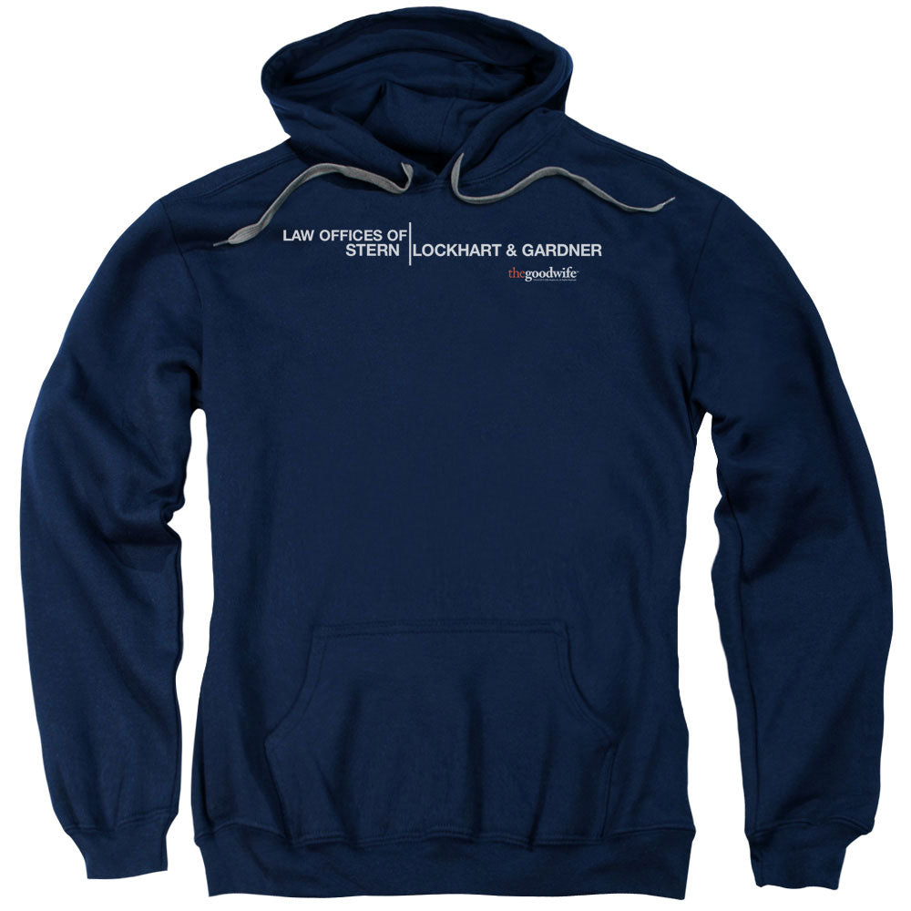 THE GOOD WIFE/LAW OFFICES - ADULT PULLOVER HOODIE - NAVY