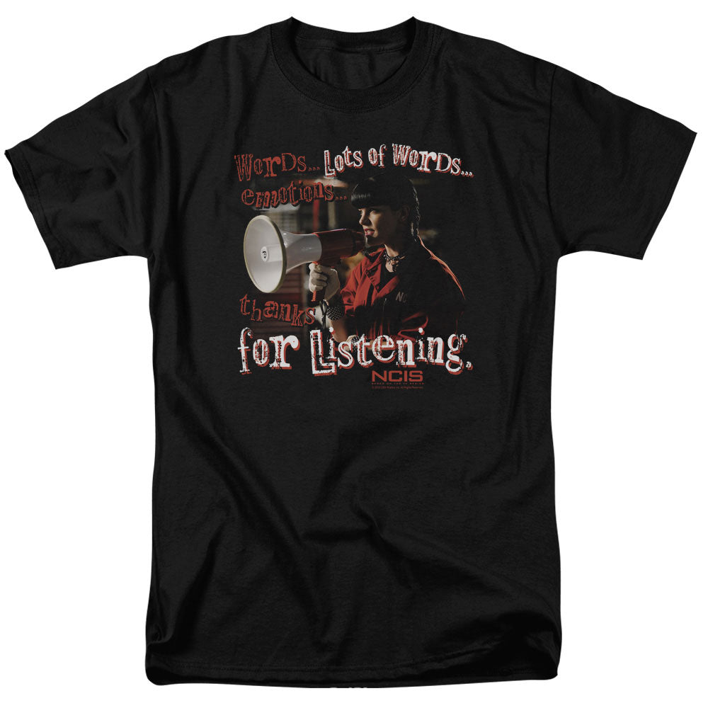 NCIS/THANKS FOR LISTENING - S/S ADULT 18/1 - BLACK