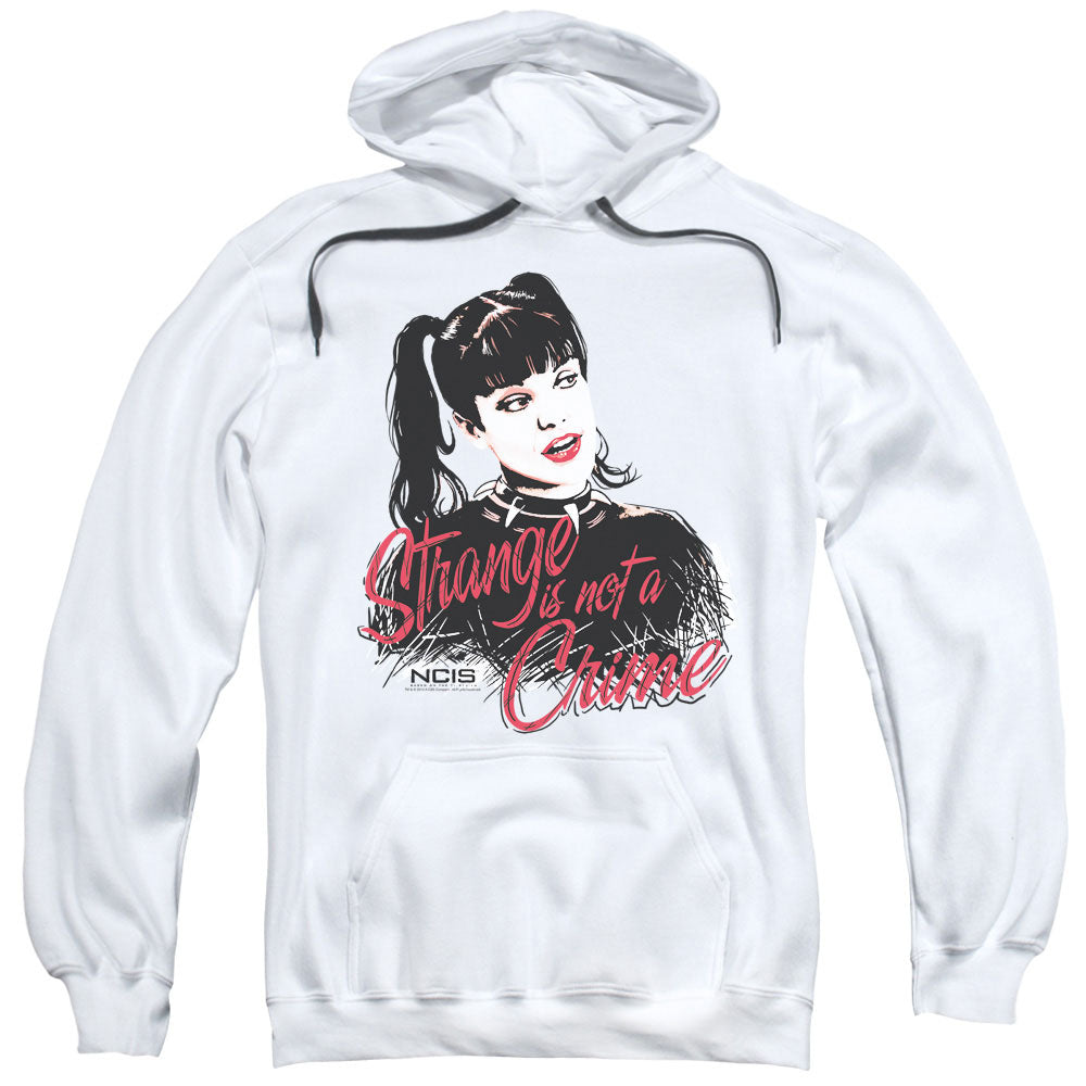 NCIS/STRANGE IS NOT A CRIME - ADULT PULLOVER HOODIE - WHITE