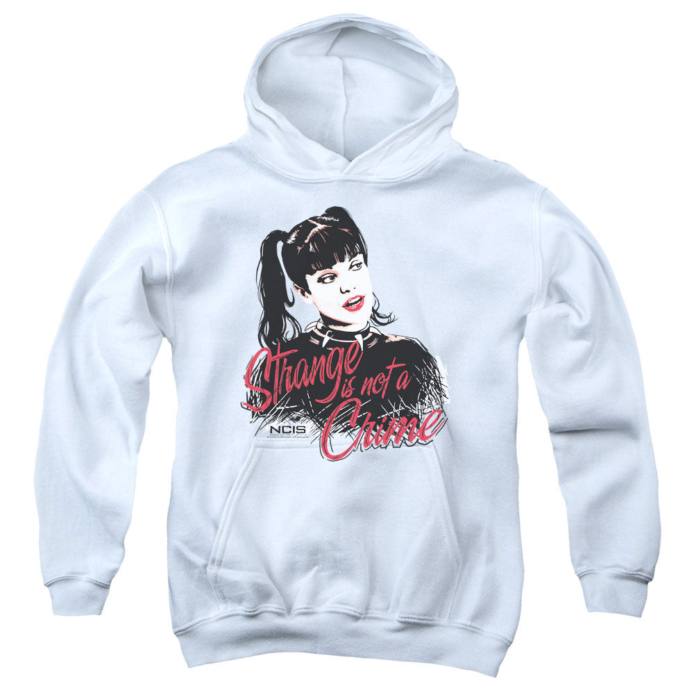 NCIS/STRANGE IS NOT A CRIME - YOUTH PULLOVER HOODIE - WHITE