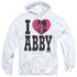 NCIS/I HEART ABBY - ADULT PULLOVER HOODIE - WHITE
