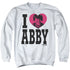 NCIS/I HEART ABBY - ADULT CREWNECK SWEATSHIRT - WHITE