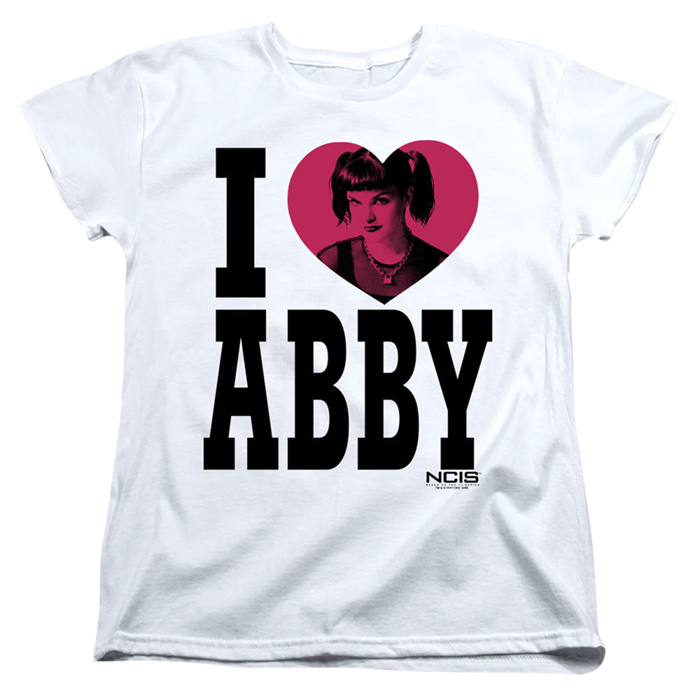 NCIS/I HEART ABBY - S/S WOMENS TEE - WHITE