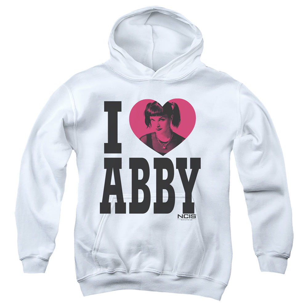NCIS/I HEART ABBY - YOUTH PULLOVER HOODIE - WHITE