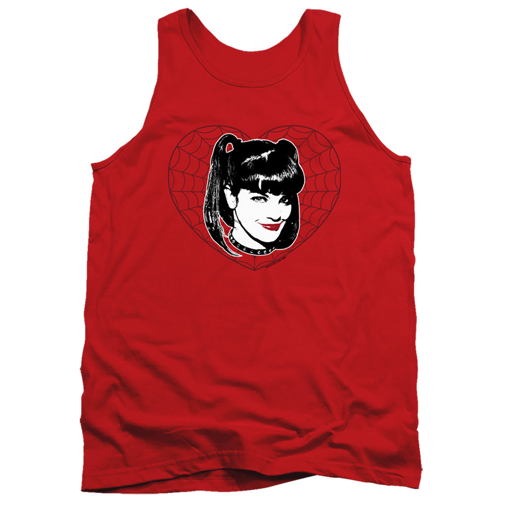 NCIS/ABBY HEART - ADULT TANK - RED