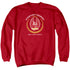 STAR TREK/ACADEMY HERALDRY - ADULT CREWNECK SWEATSHIRT - RED