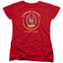 STAR TREK/ACADEMY HERALDRY - S/S WOMENS TEE - RED
