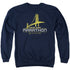 STAR TREK/MARATHON LOGO - ADULT CREWNECK SWEATSHIRT - NAVY