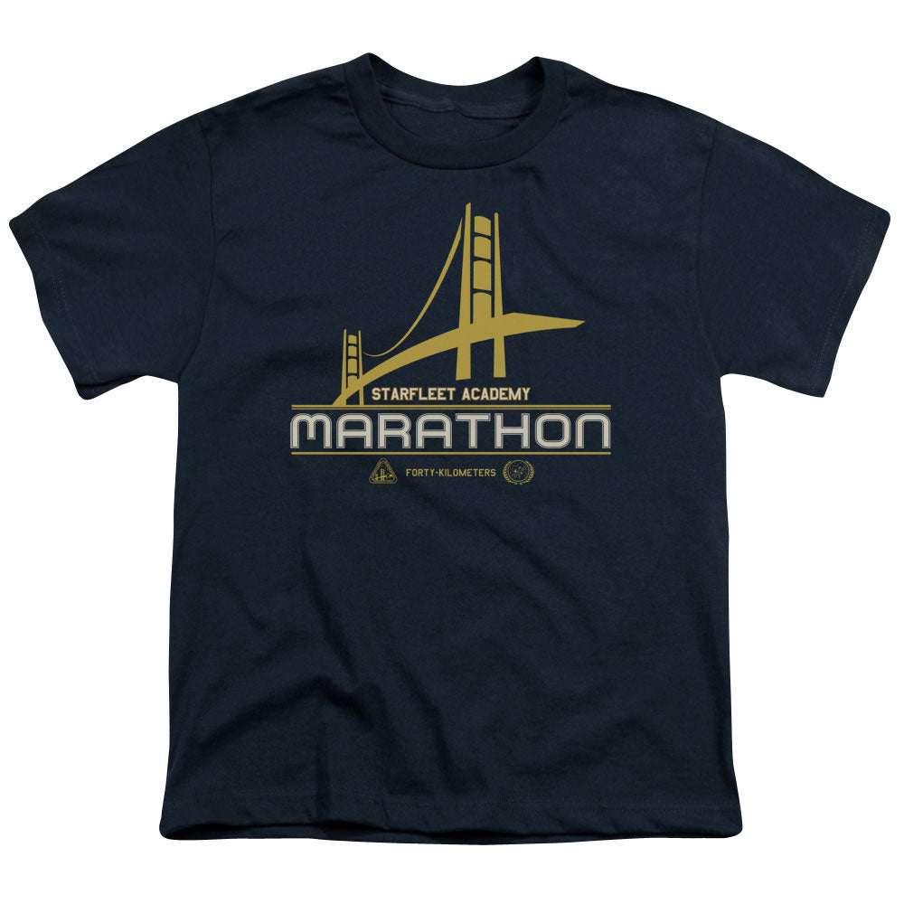 STAR TREK/MARATHON LOGO - S/S YOUTH 18/1 - NAVY
