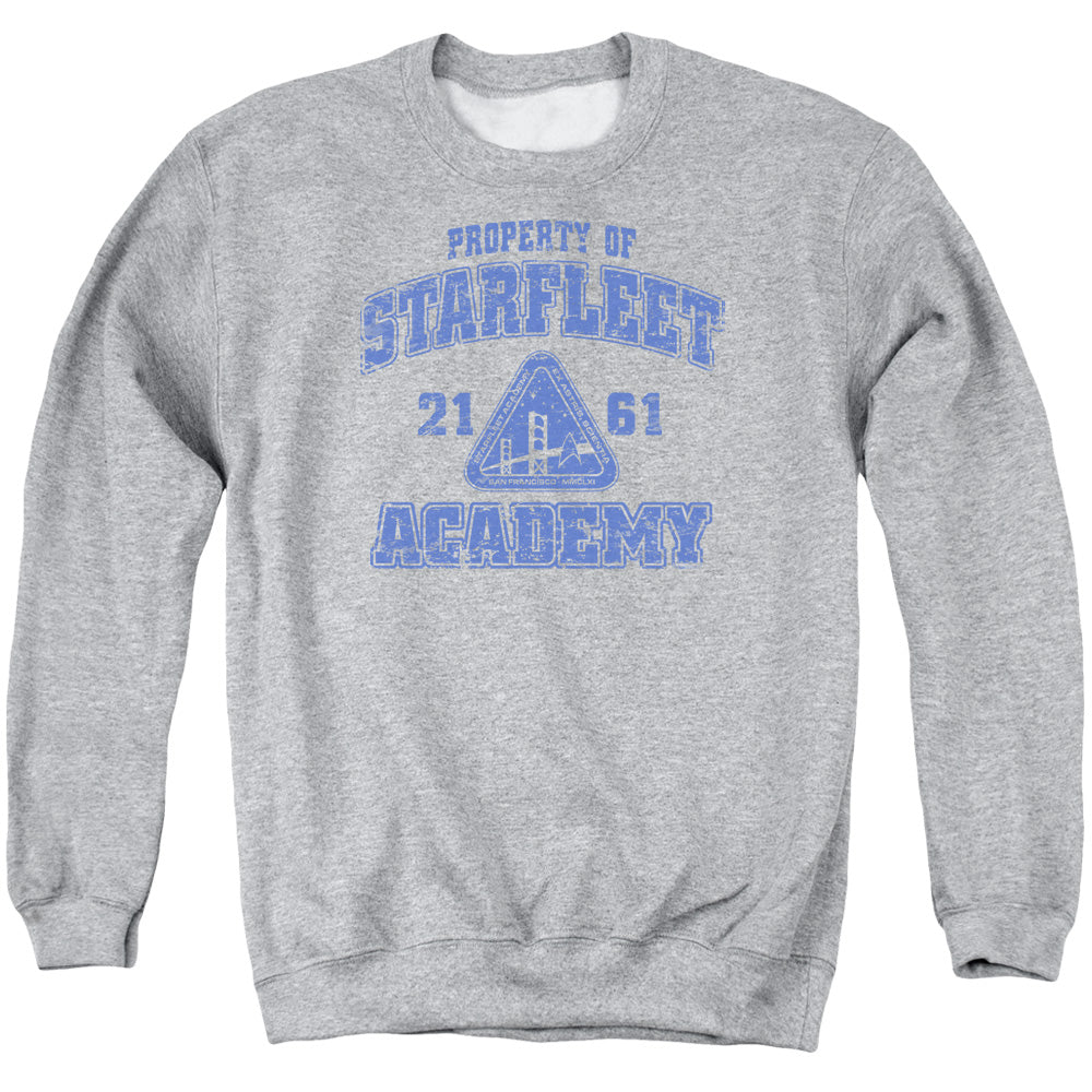 STAR TREK/OLD SCHOOL - ADULT CREWNECK SWEATSHIRT - ATHLETIC HEATHER
