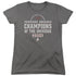 STAR TREK/CHAMPIONS - S/S WOMENS TEE - CHARCOAL