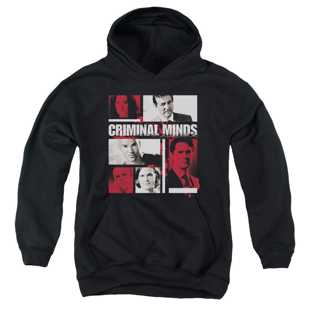 CRIMINAL MINDS/CHARACTER BOXES - YOUTH PULLOVER HOODIE - BLACK