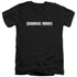 CRIMINAL MINDS/LOGO - S/S ADULT V-NECK 30/1 - BLACK