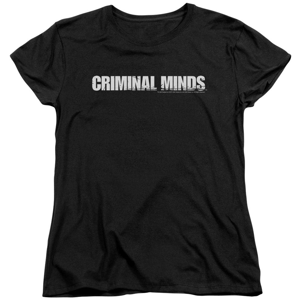 CRIMINAL MINDS/LOGO - S/S WOMENS TEE - BLACK