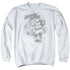 MIGHTY MOUSE/PROTECT AND SERVE - ADULT CREWNECK SWEATSHIRT - WHITE