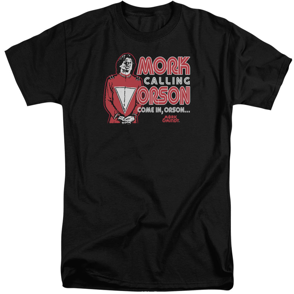 MORK & MINDY/MORK CALLING ORSON - S/S ADULT TALL 18/1 - BLACK