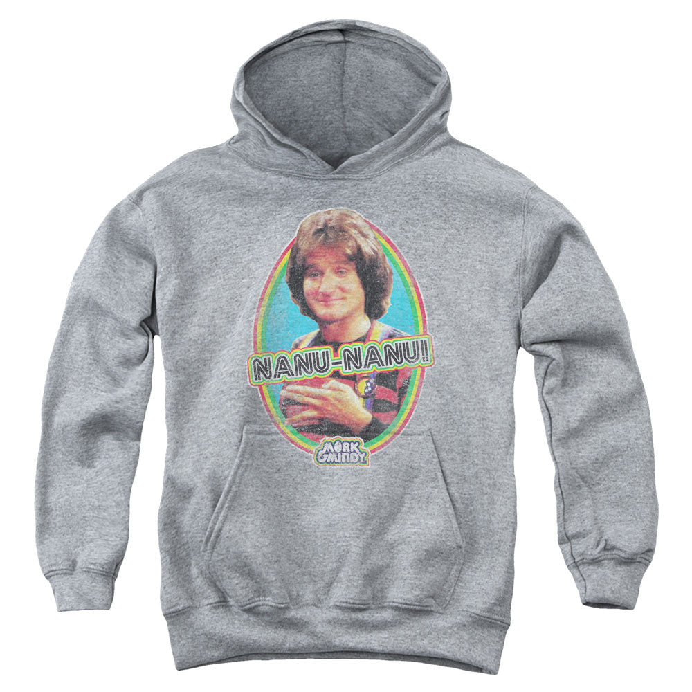 MORK & MINDY/NANU NANU - YOUTH PULLOVER HOODIE - ATHLETIC HEATHER