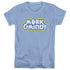 MORK & MINDY/DISTRESSED MORK LOGO - S/S WOMENS TEE - CAROLINA BLUE