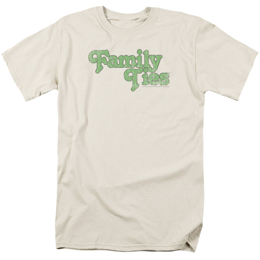 FAMILY TIES/LOGO - S/S ADULT 18/1 - CREAM