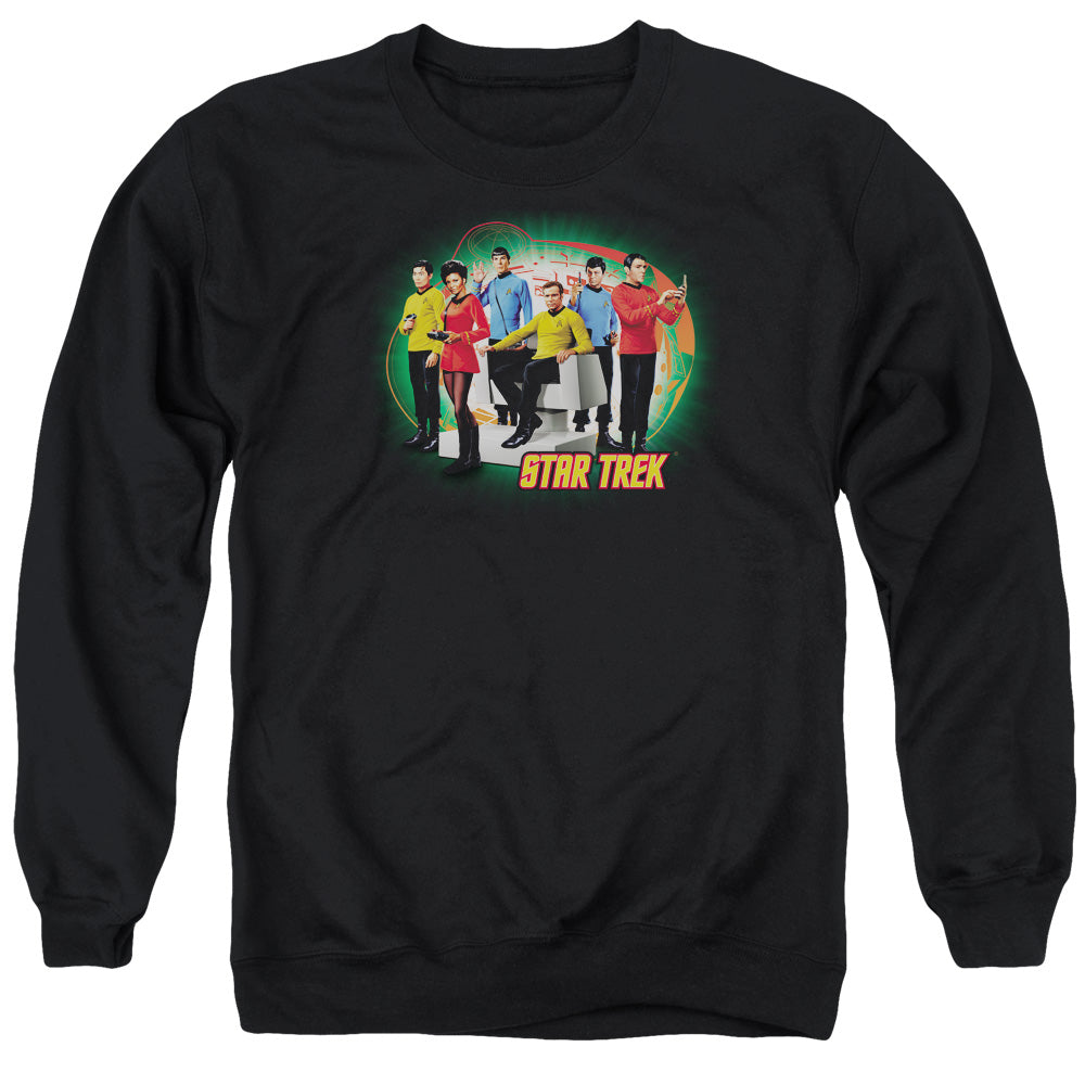 STAR TREK/ENTERPRISES FINEST - ADULT CREWNECK SWEATSHIRT - BLACK