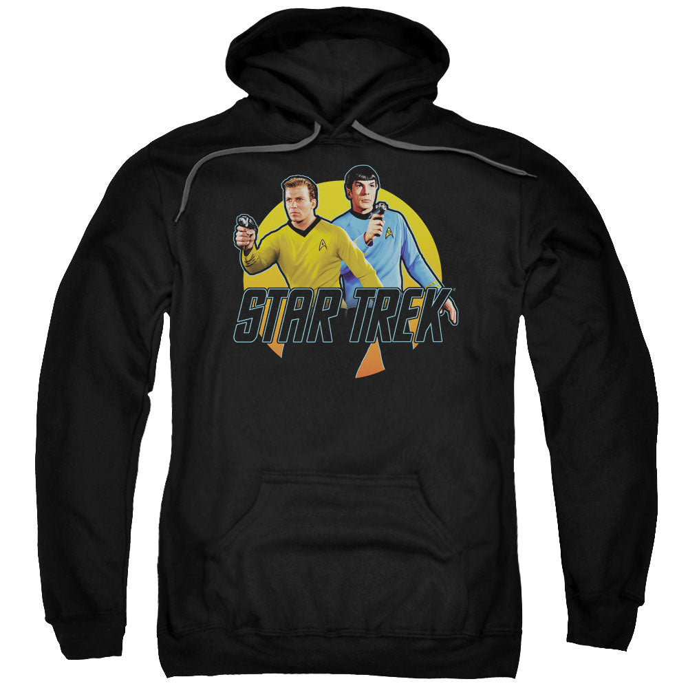 STAR TREK/PHASERS READY - ADULT PULLOVER HOODIE - BLACK