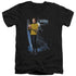 STAR TREK/GALACTIC KIRK - S/S ADULT V-NECK 30/1 - BLACK