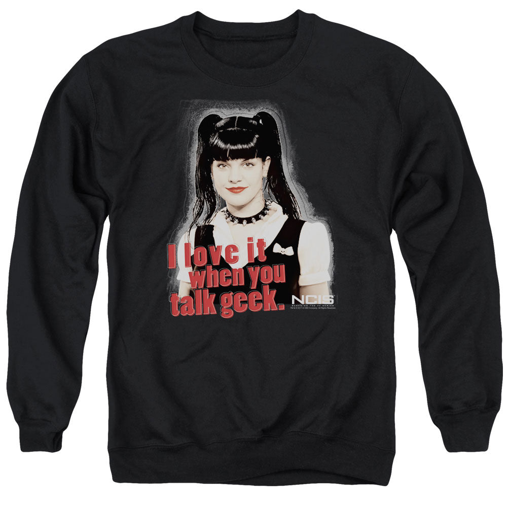 NCIS/GEEK TALK - ADULT CREWNECK SWEATSHIRT - BLACK