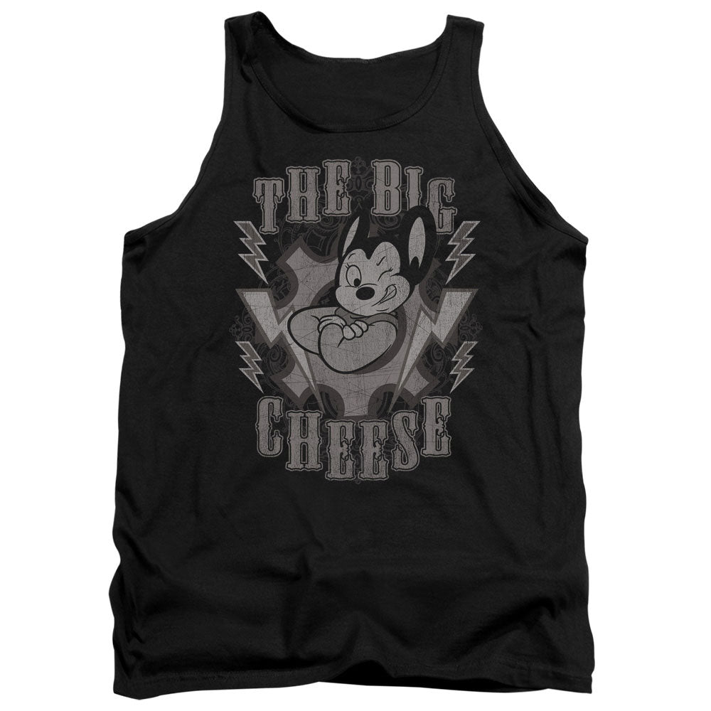 MIGHTY MOUSE/THE BIG CHEESE - ADULT TANK - BLACK