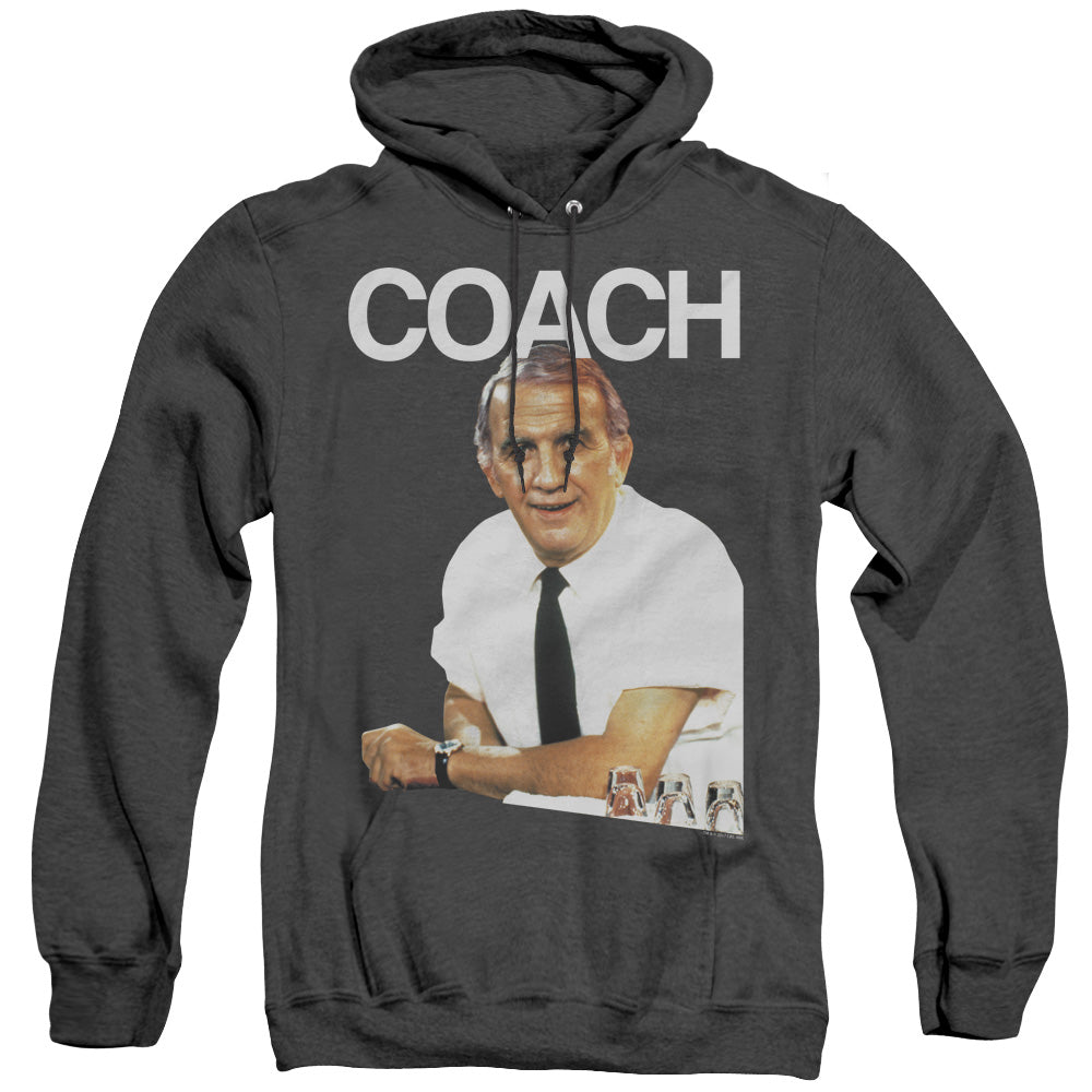 CHEERS/COACH - ADULT HEATHER HOODIE - BLACK
