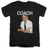 CHEERS/COACH - S/S ADULT V-NECK 30/1 - BLACK