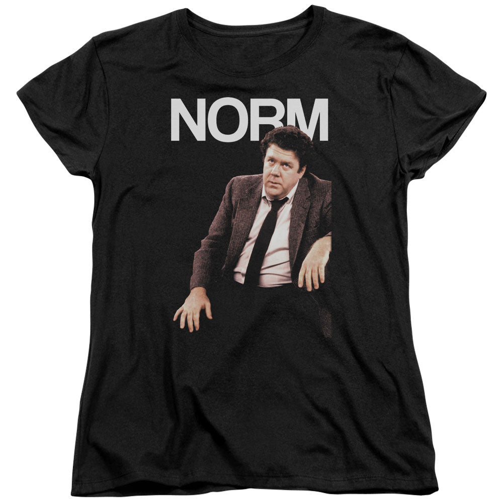 CHEERS/NORM - S/S WOMENS TEE - BLACK