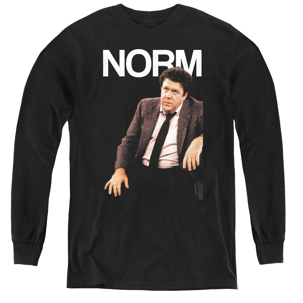 CHEERS/NORM - YOUTH LONG SLEEVE TEE - BLACK