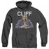 CHEERS/CLIFF - ADULT HEATHER HOODIE - BLACK