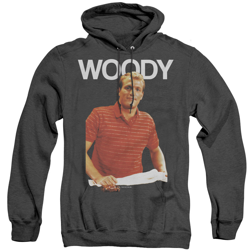 CHEERS/WOODY - ADULT HEATHER HOODIE - BLACK