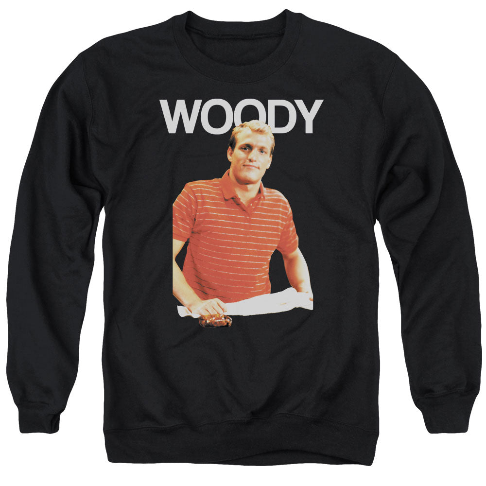 CHEERS/WOODY - ADULT CREWNECK SWEATSHIRT - BLACK