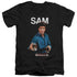 CHEERS/SAM - S/S ADULT V-NECK 30/1 - BLACK