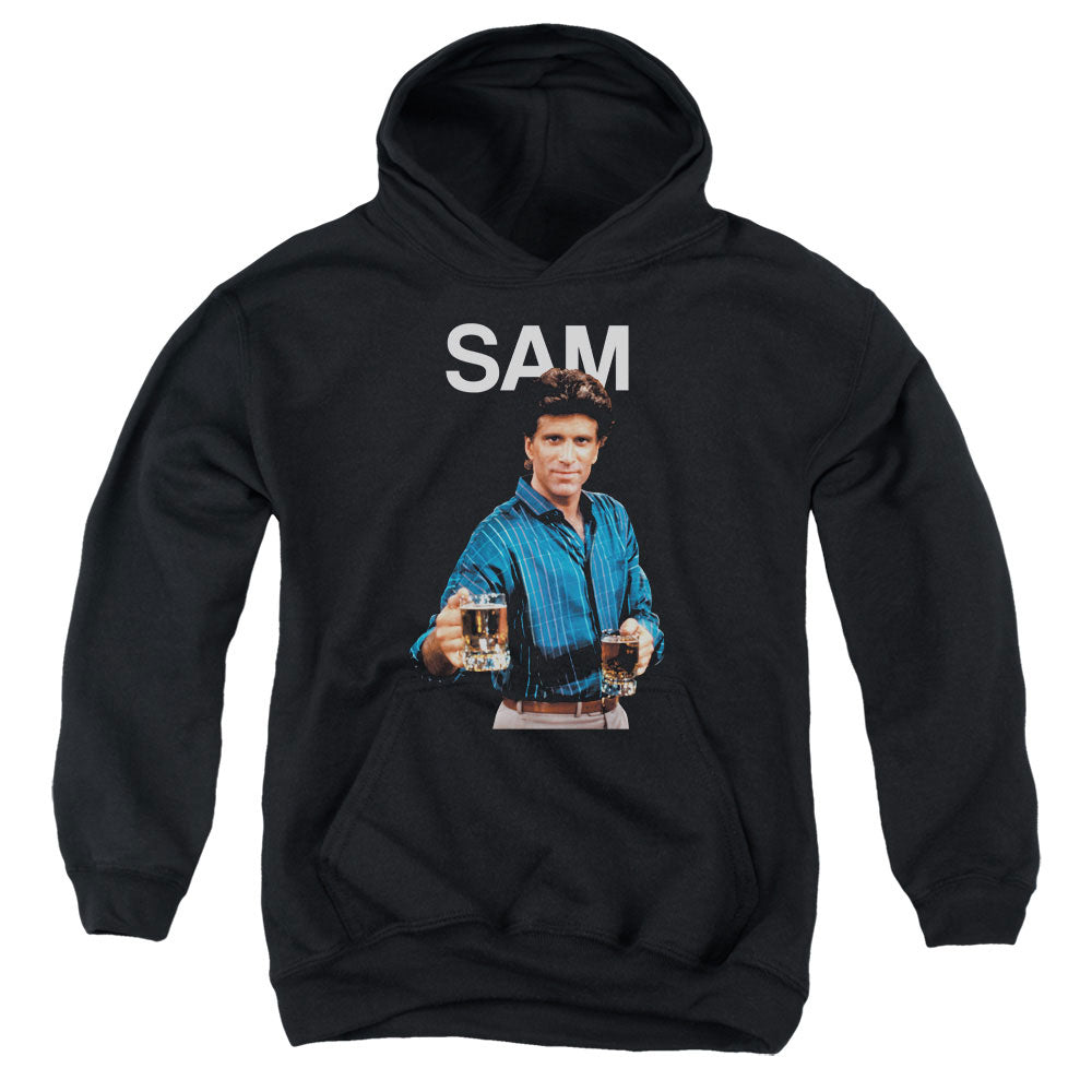 CHEERS/SAM - YOUTH PULLOVER HOODIE - BLACK