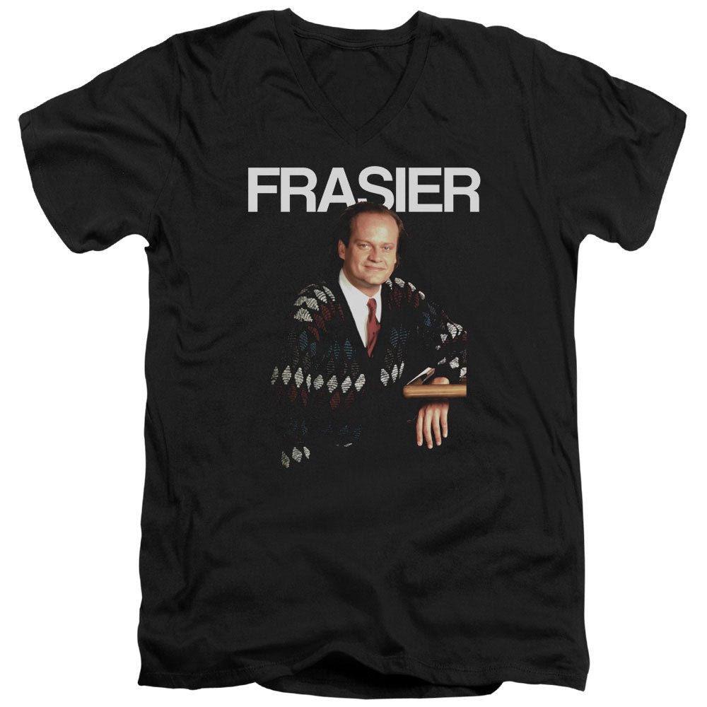 CHEERS/FRASIER - S/S ADULT V-NECK 30/1 - BLACK