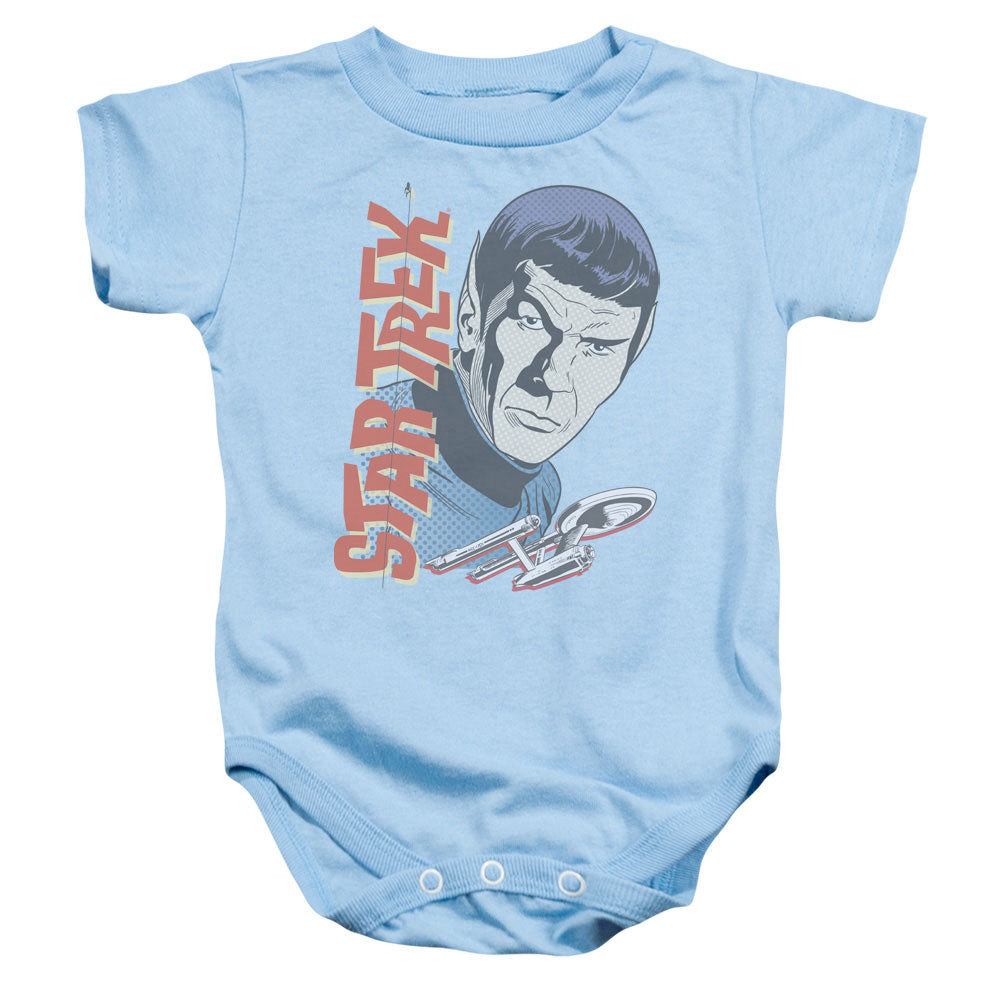 STAR TREK/VINTAGE SPOCK - INFANT SNAPSUIT - LIGHT BLUE