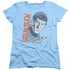 STAR TREK/VINTAGE SPOCK - S/S WOMENS TEE - LIGHT BLUE